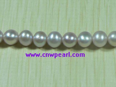 round 7-8mm natural purple freshwater pearl strands